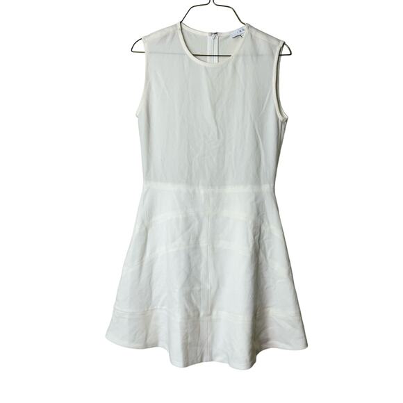 IRO Lillie Jewelneck Sleeveless Dress Off White Ivory Fit & Flare‎ Size 36 US 4 - Picture 1 of 10